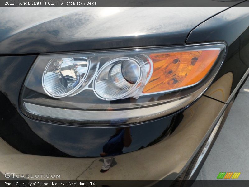 Twilight Black / Beige 2012 Hyundai Santa Fe GLS