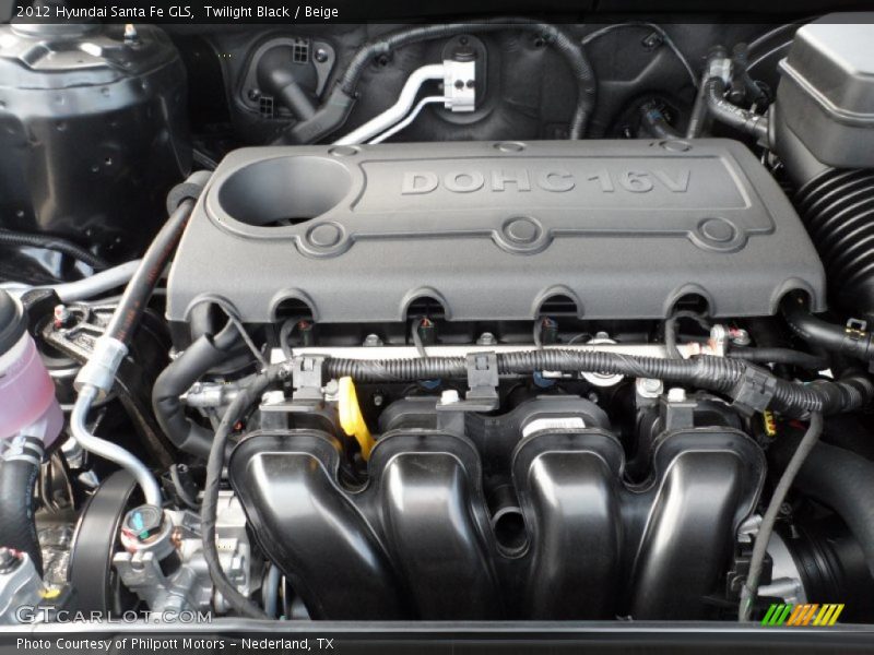 Twilight Black / Beige 2012 Hyundai Santa Fe GLS