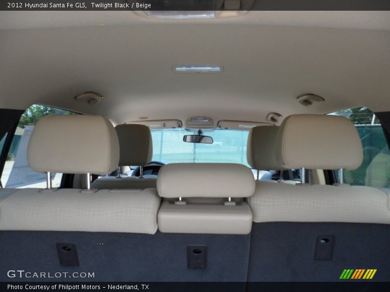Twilight Black / Beige 2012 Hyundai Santa Fe GLS