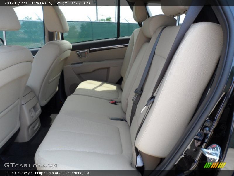 Twilight Black / Beige 2012 Hyundai Santa Fe GLS