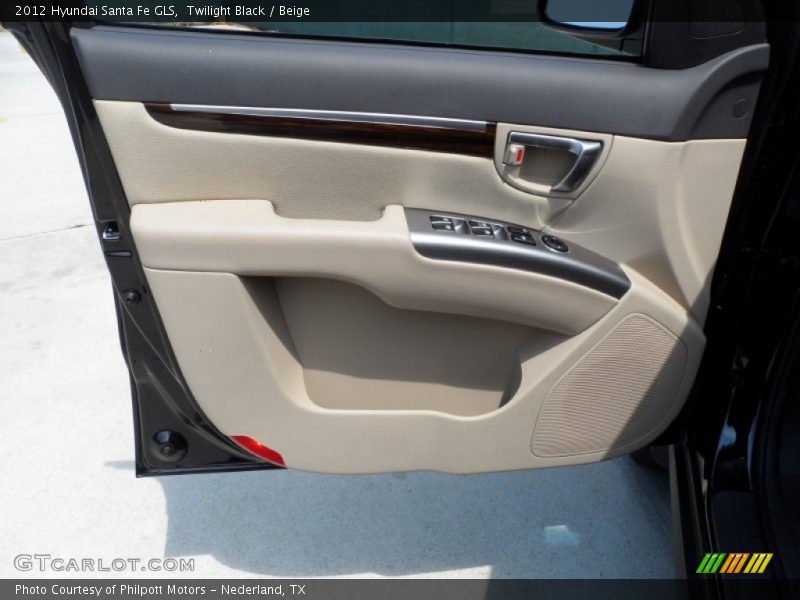 Twilight Black / Beige 2012 Hyundai Santa Fe GLS