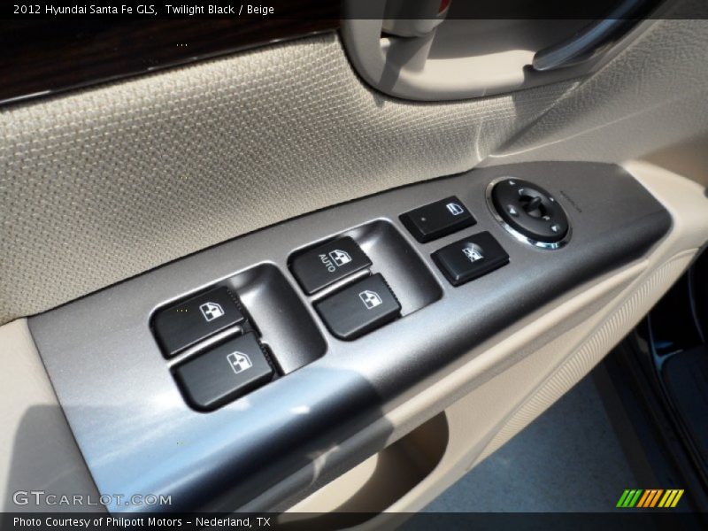 Twilight Black / Beige 2012 Hyundai Santa Fe GLS