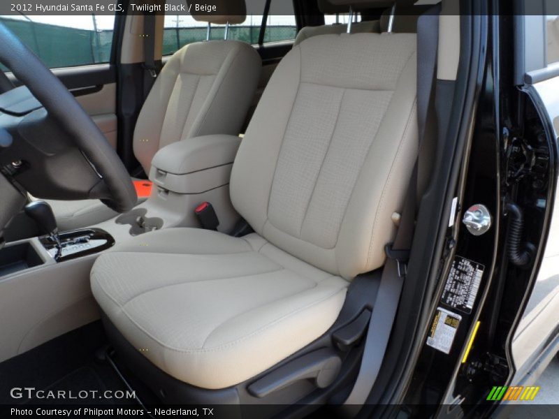 Twilight Black / Beige 2012 Hyundai Santa Fe GLS