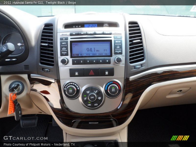 Twilight Black / Beige 2012 Hyundai Santa Fe GLS