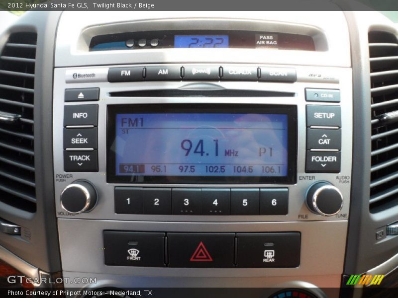 Twilight Black / Beige 2012 Hyundai Santa Fe GLS