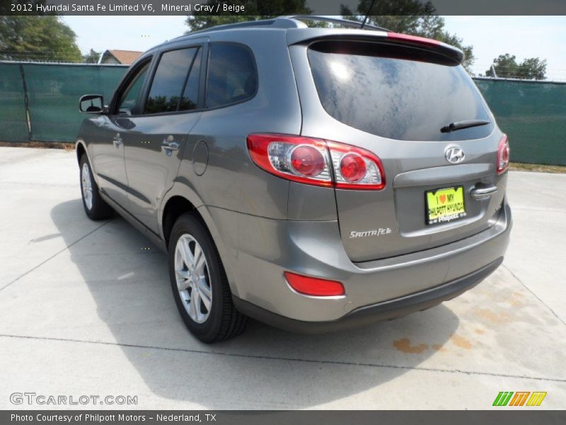 Mineral Gray / Beige 2012 Hyundai Santa Fe Limited V6