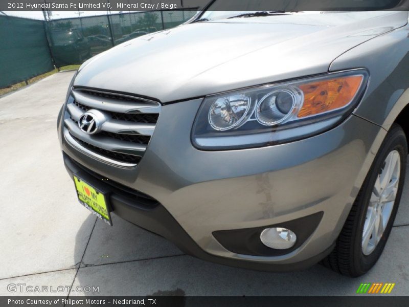 Mineral Gray / Beige 2012 Hyundai Santa Fe Limited V6