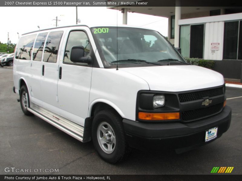 Summit White / Medium Pewter 2007 Chevrolet Express LS 1500 Passenger Van
