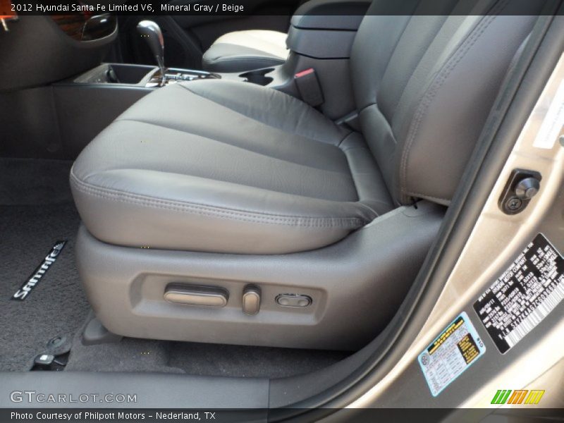 Mineral Gray / Beige 2012 Hyundai Santa Fe Limited V6