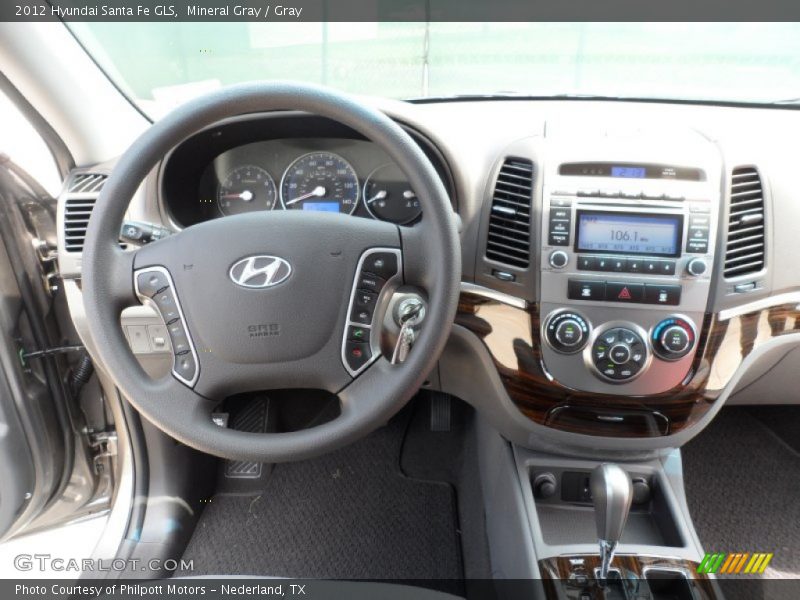 Mineral Gray / Gray 2012 Hyundai Santa Fe GLS