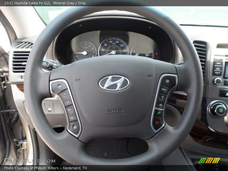 Mineral Gray / Gray 2012 Hyundai Santa Fe GLS