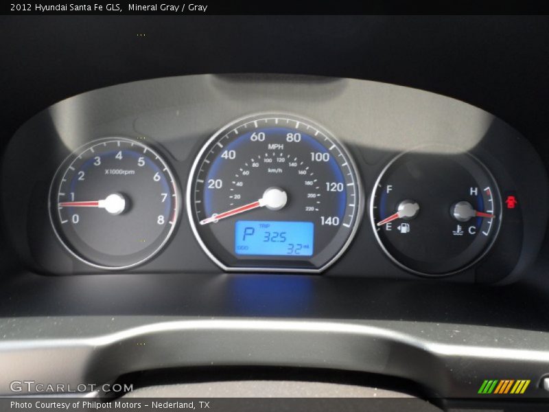 Mineral Gray / Gray 2012 Hyundai Santa Fe GLS