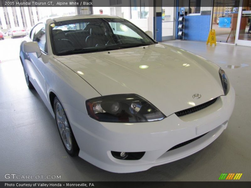 Alpine White / Black 2005 Hyundai Tiburon GT