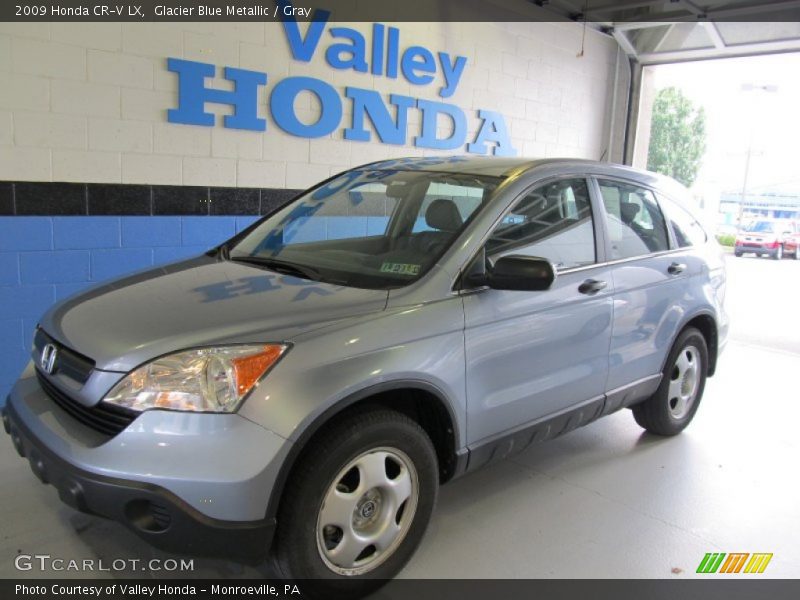 Glacier Blue Metallic / Gray 2009 Honda CR-V LX