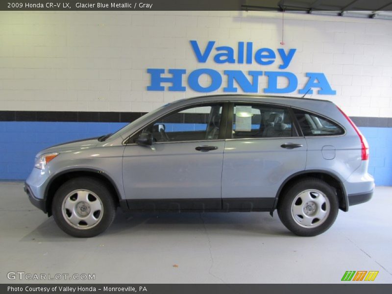 Glacier Blue Metallic / Gray 2009 Honda CR-V LX