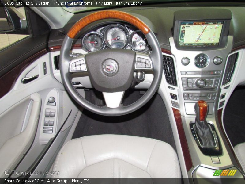 Thunder Gray ChromaFlair / Light Titanium/Ebony 2009 Cadillac CTS Sedan