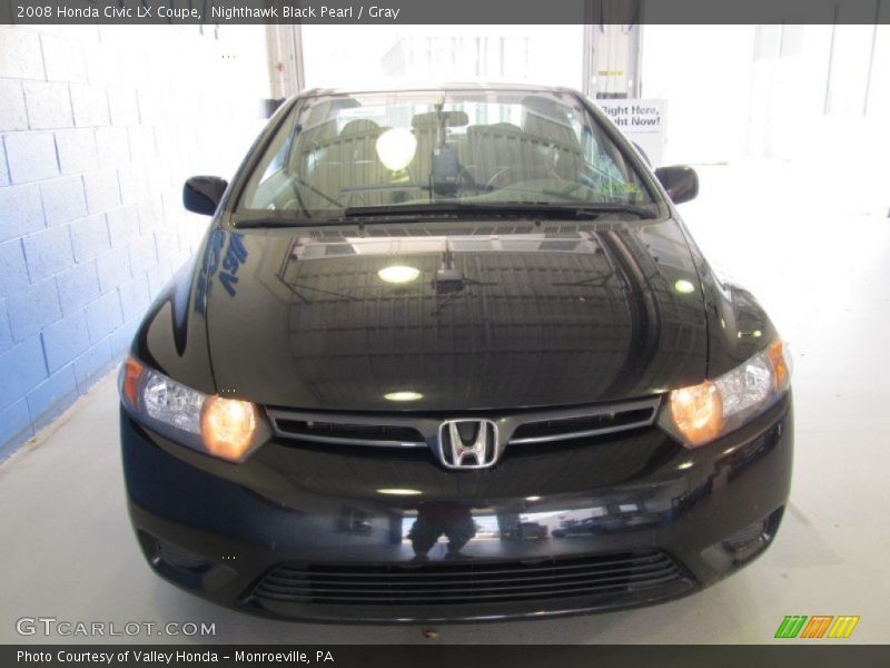 Nighthawk Black Pearl / Gray 2008 Honda Civic LX Coupe