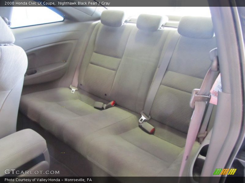 Nighthawk Black Pearl / Gray 2008 Honda Civic LX Coupe