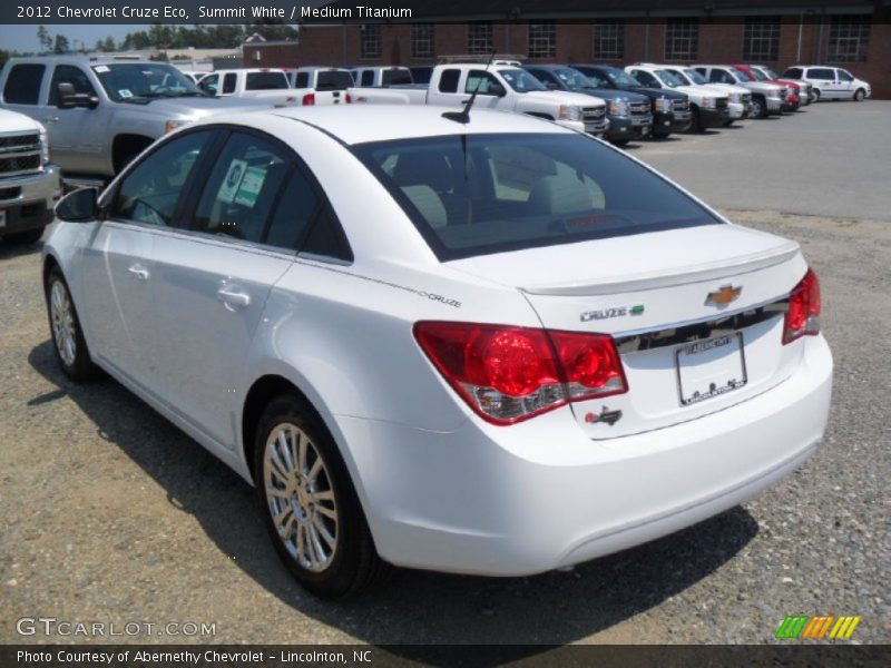 Summit White / Medium Titanium 2012 Chevrolet Cruze Eco