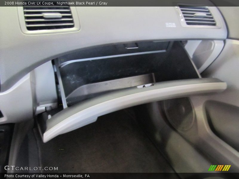 Nighthawk Black Pearl / Gray 2008 Honda Civic LX Coupe