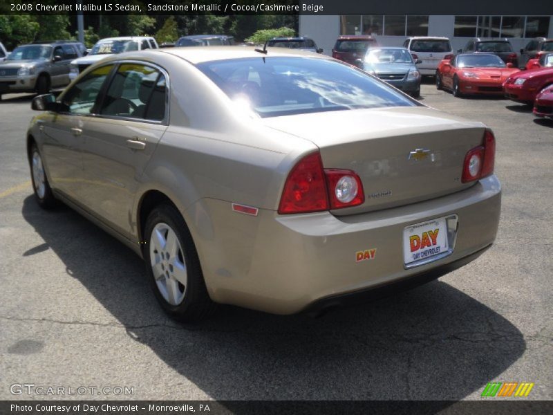 Sandstone Metallic / Cocoa/Cashmere Beige 2008 Chevrolet Malibu LS Sedan
