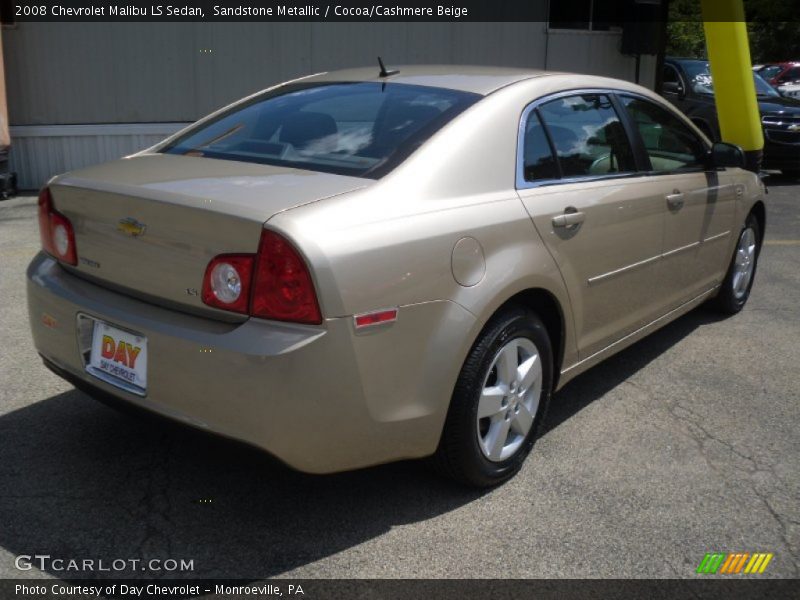 Sandstone Metallic / Cocoa/Cashmere Beige 2008 Chevrolet Malibu LS Sedan