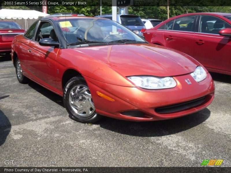 Orange / Black 2002 Saturn S Series SC1 Coupe