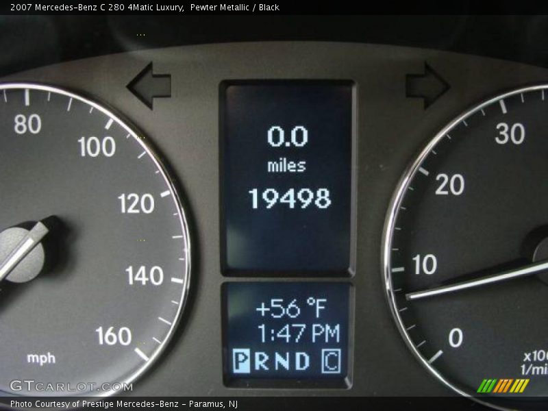 Pewter Metallic / Black 2007 Mercedes-Benz C 280 4Matic Luxury