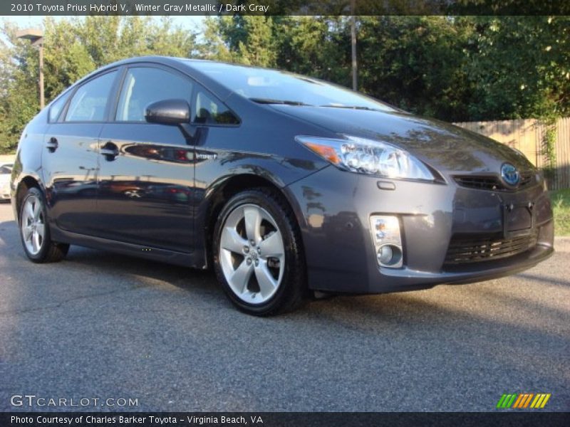 Winter Gray Metallic / Dark Gray 2010 Toyota Prius Hybrid V