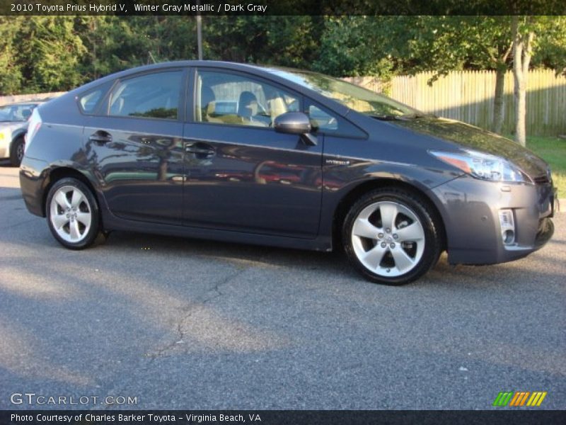 Winter Gray Metallic / Dark Gray 2010 Toyota Prius Hybrid V