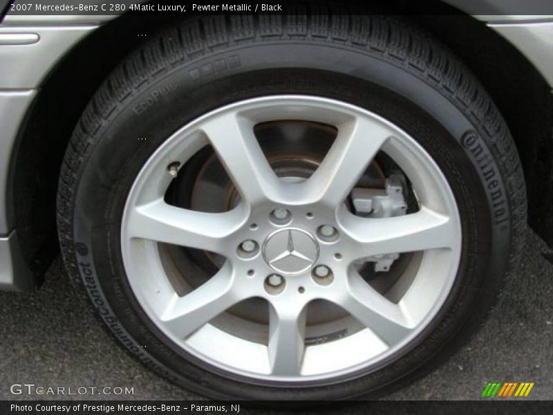 Pewter Metallic / Black 2007 Mercedes-Benz C 280 4Matic Luxury