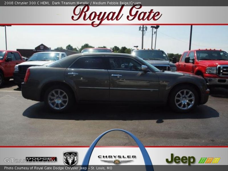 Dark Titanium Metallic / Medium Pebble Beige/Cream 2008 Chrysler 300 C HEMI