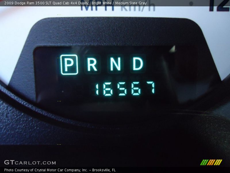 Bright White / Medium Slate Gray 2009 Dodge Ram 3500 SLT Quad Cab 4x4 Dually