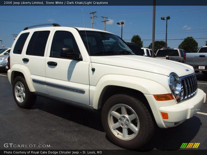 Stone White / Dark Khaki/Light Graystone 2006 Jeep Liberty Limited