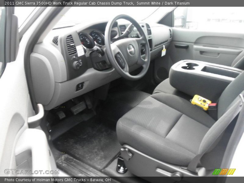 Summit White / Dark Titanium 2011 GMC Sierra 3500HD Work Truck Regular Cab Chassis Dump Truck