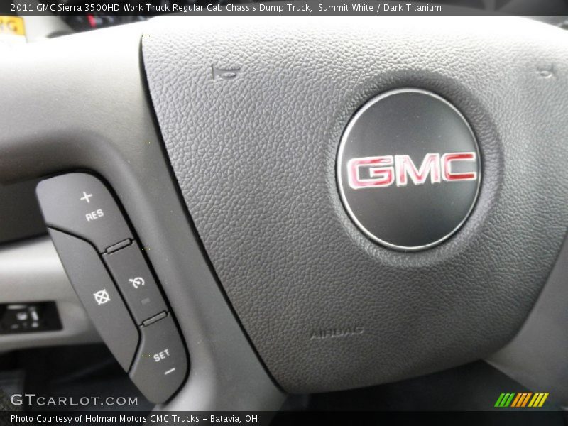 Summit White / Dark Titanium 2011 GMC Sierra 3500HD Work Truck Regular Cab Chassis Dump Truck
