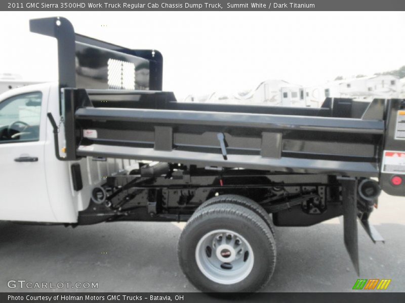 Summit White / Dark Titanium 2011 GMC Sierra 3500HD Work Truck Regular Cab Chassis Dump Truck