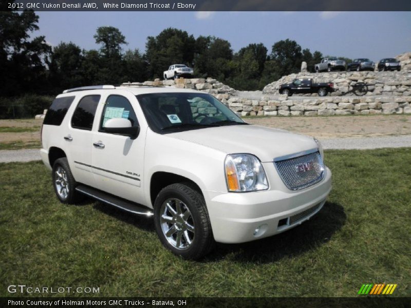 White Diamond Tricoat / Ebony 2012 GMC Yukon Denali AWD