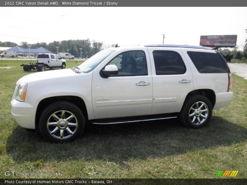 White Diamond Tricoat / Ebony 2012 GMC Yukon Denali AWD