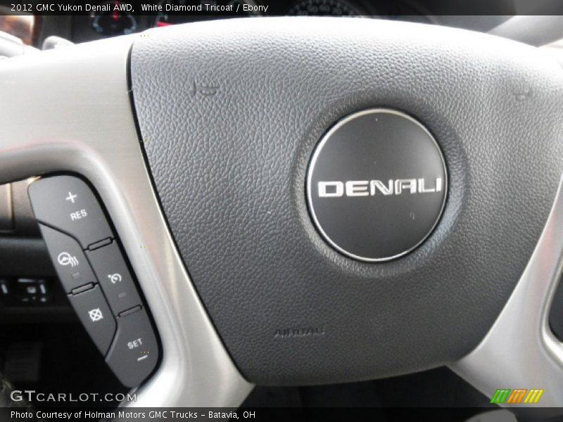 White Diamond Tricoat / Ebony 2012 GMC Yukon Denali AWD