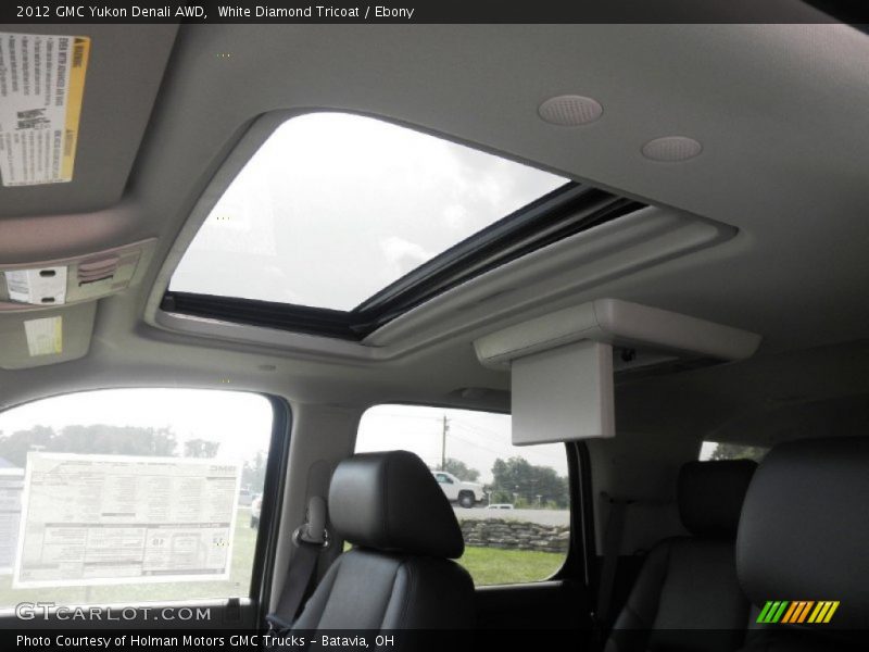White Diamond Tricoat / Ebony 2012 GMC Yukon Denali AWD