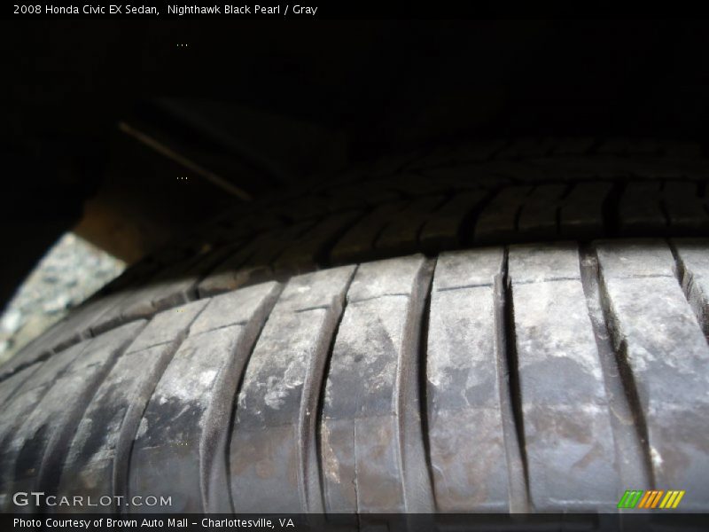 Nighthawk Black Pearl / Gray 2008 Honda Civic EX Sedan