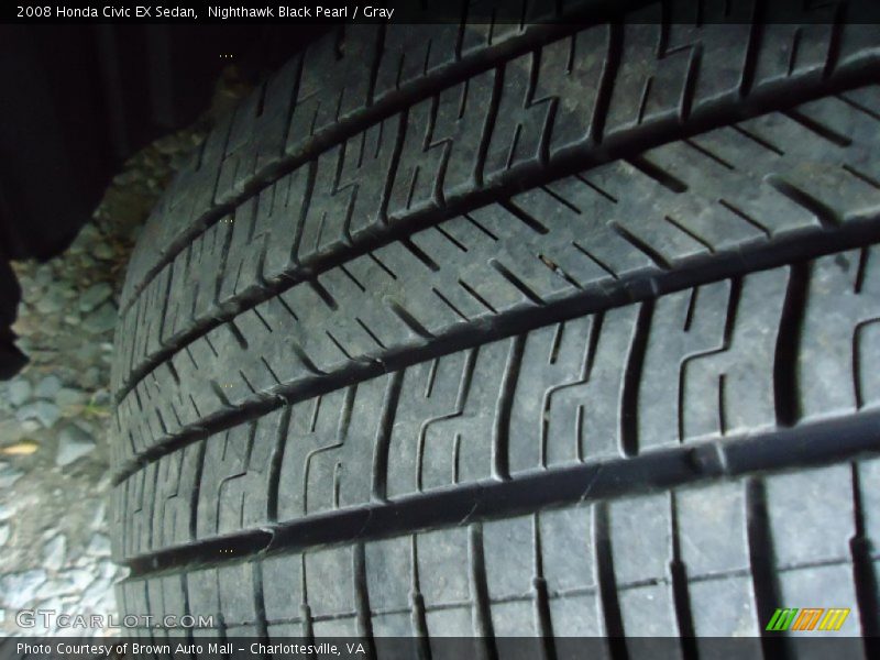 Nighthawk Black Pearl / Gray 2008 Honda Civic EX Sedan