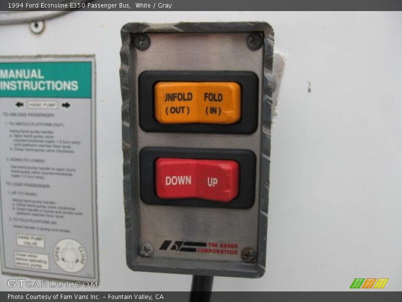 White / Gray 1994 Ford Econoline E350 Passenger Bus