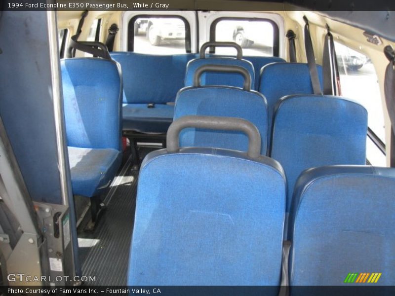 White / Gray 1994 Ford Econoline E350 Passenger Bus