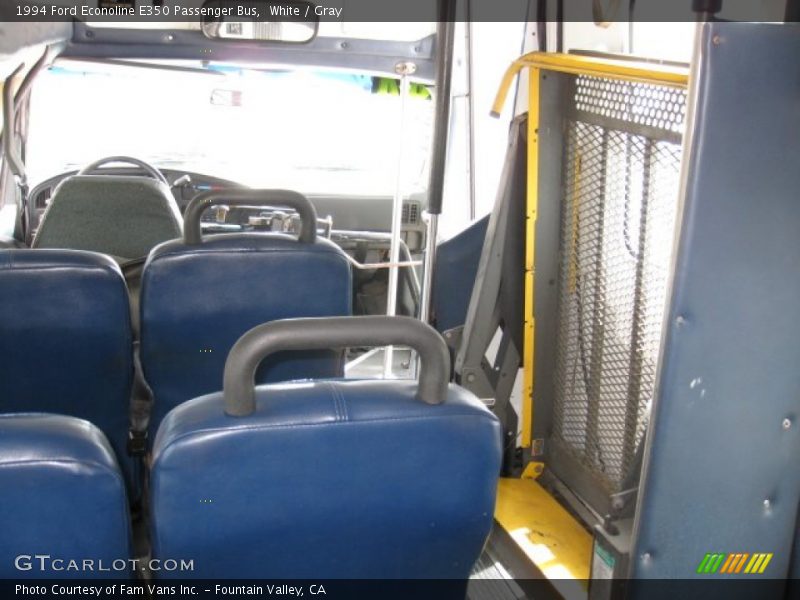 White / Gray 1994 Ford Econoline E350 Passenger Bus