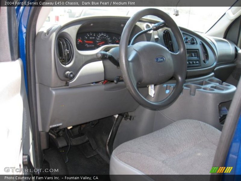 Dark Blue Pearl / Medium Flint 2004 Ford E Series Cutaway E450 Chassis