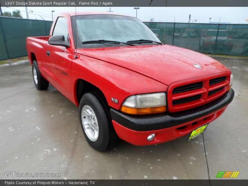 Flame Red / Agate 1997 Dodge Dakota Sport Regular Cab