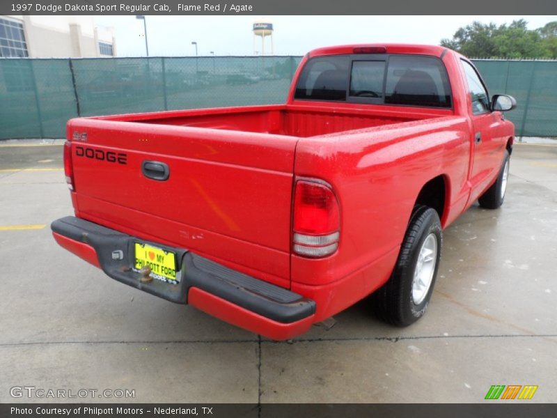 Flame Red / Agate 1997 Dodge Dakota Sport Regular Cab