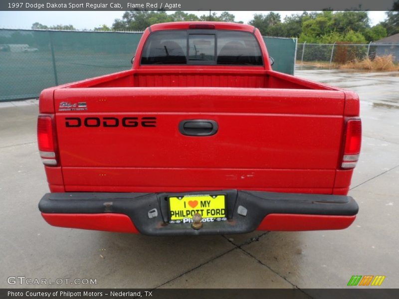 Flame Red / Agate 1997 Dodge Dakota Sport Regular Cab